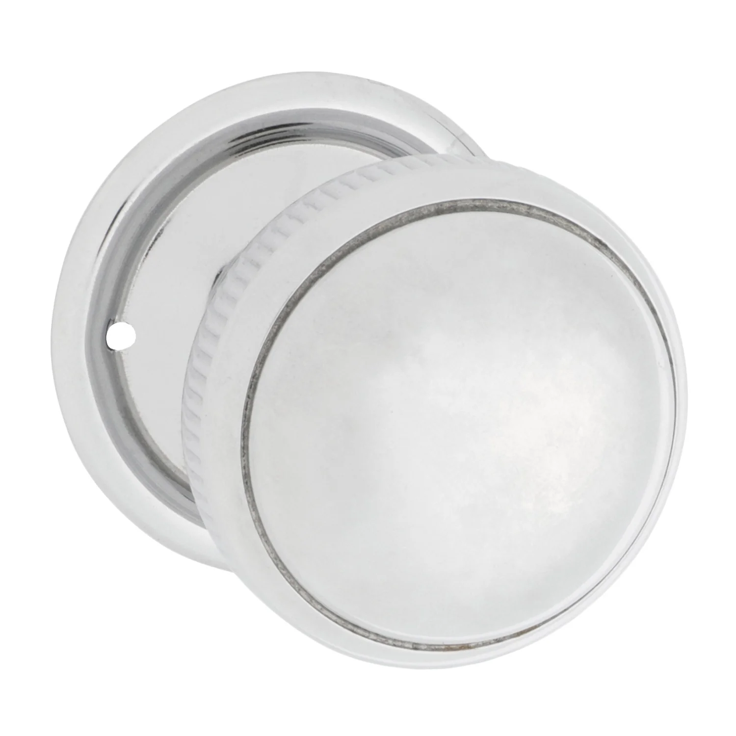 Tradco Small Milled Edged Mortice Door Knob on Round Rose - Image 3