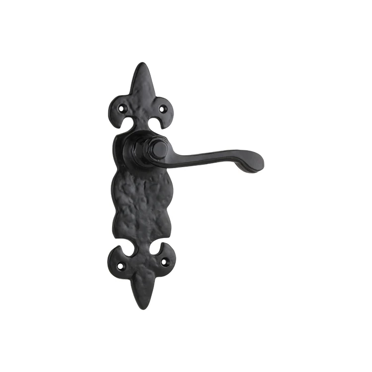 Tradco Stratford Lever Door Handle on Backplate Matt Black - Image 4