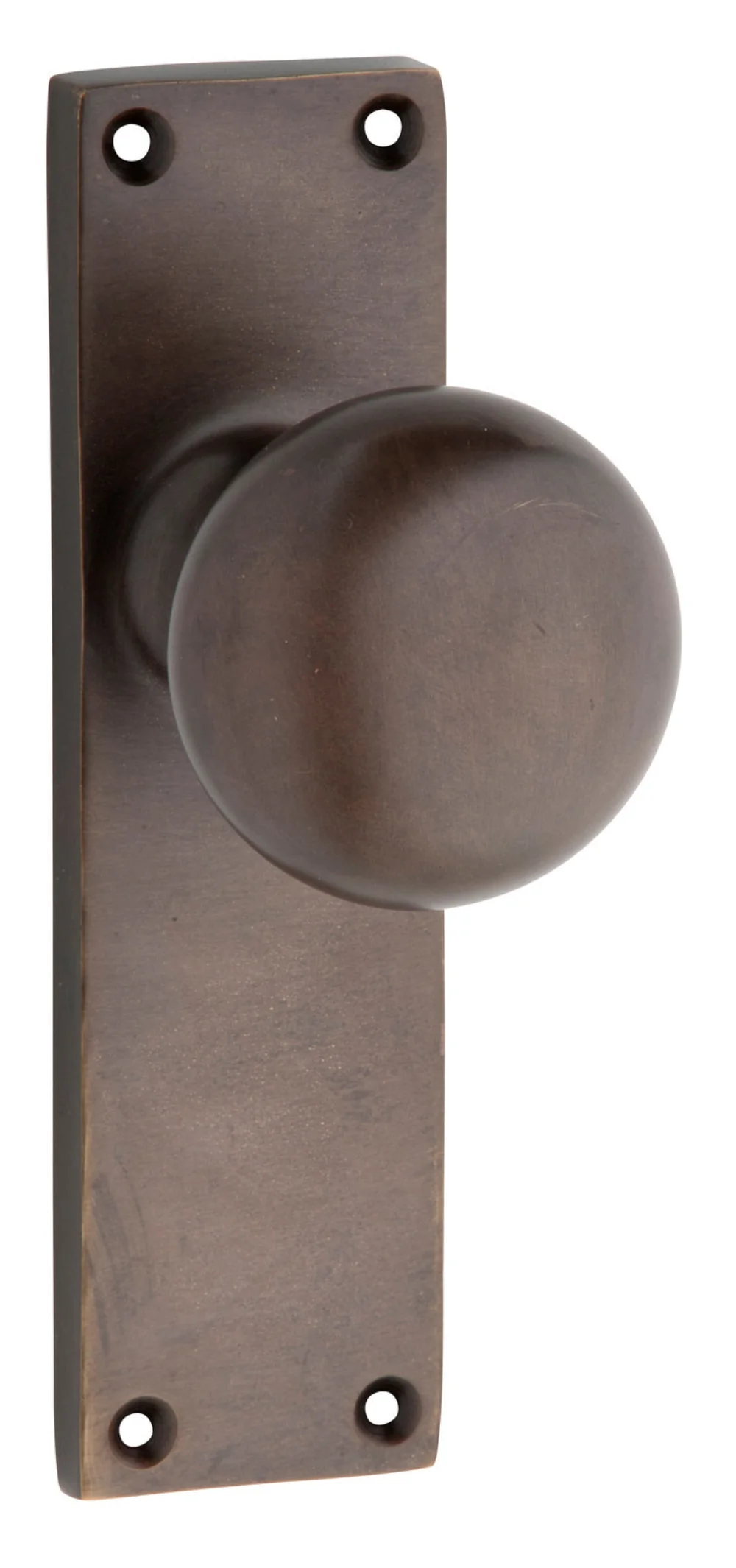 Tradco Victorian Knob on Long Backplate Antique Brass - Image 2
