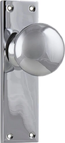 Tradco Victorian Knob on Long Backplate Chrome Plated - Image 2