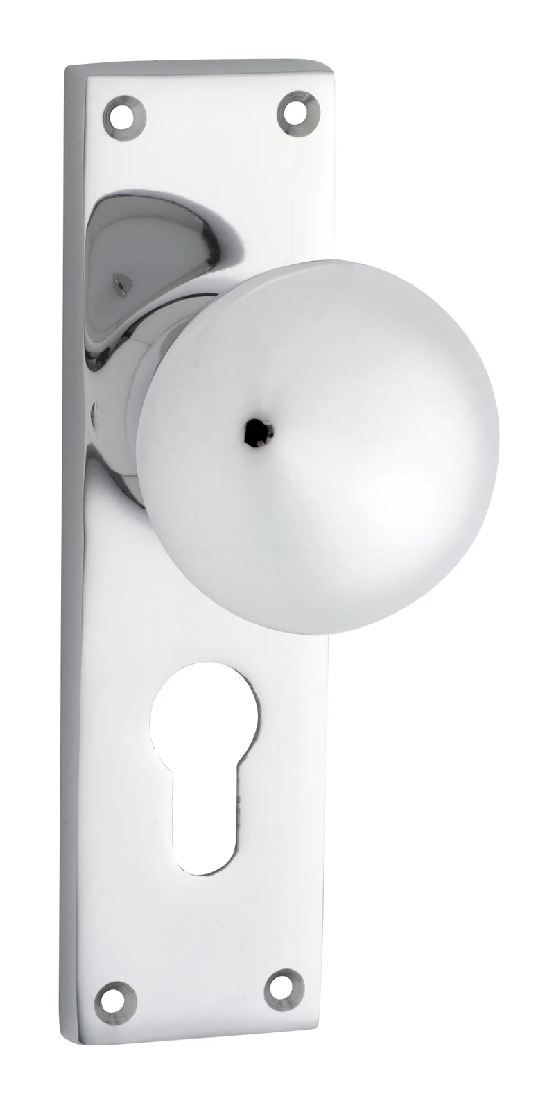 Tradco Victorian Knob on Long Backplate Chrome Plated - Image 3