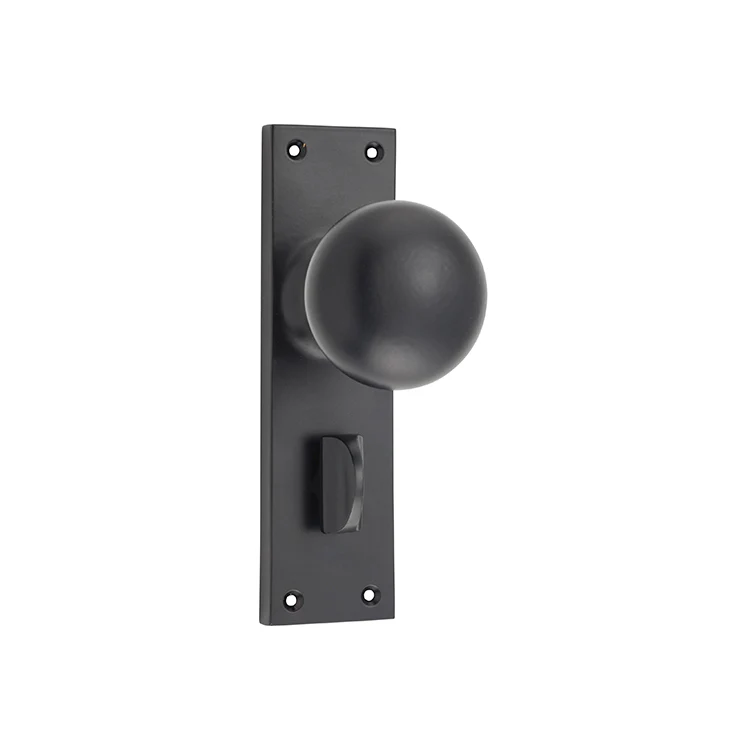 Tradco Victorian Knob on Long Backplate Matt Black - Image 4