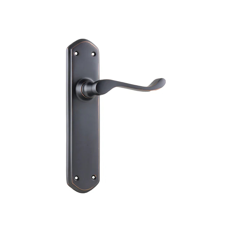 Tradco Windsor Lever Door Handle on Shouldered Backplate Antique Copper - Image 2