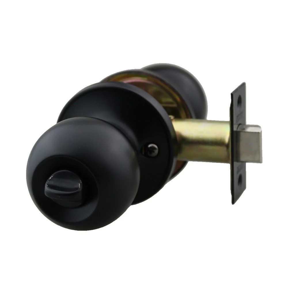 Trio Revive Builderlock Door Knob Privacy Set 60-70mm Matt Black WUK300BL - Image 2