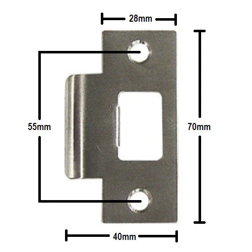 Trio T Strike Plate BWSPTCP Polished Chrome - Image 2