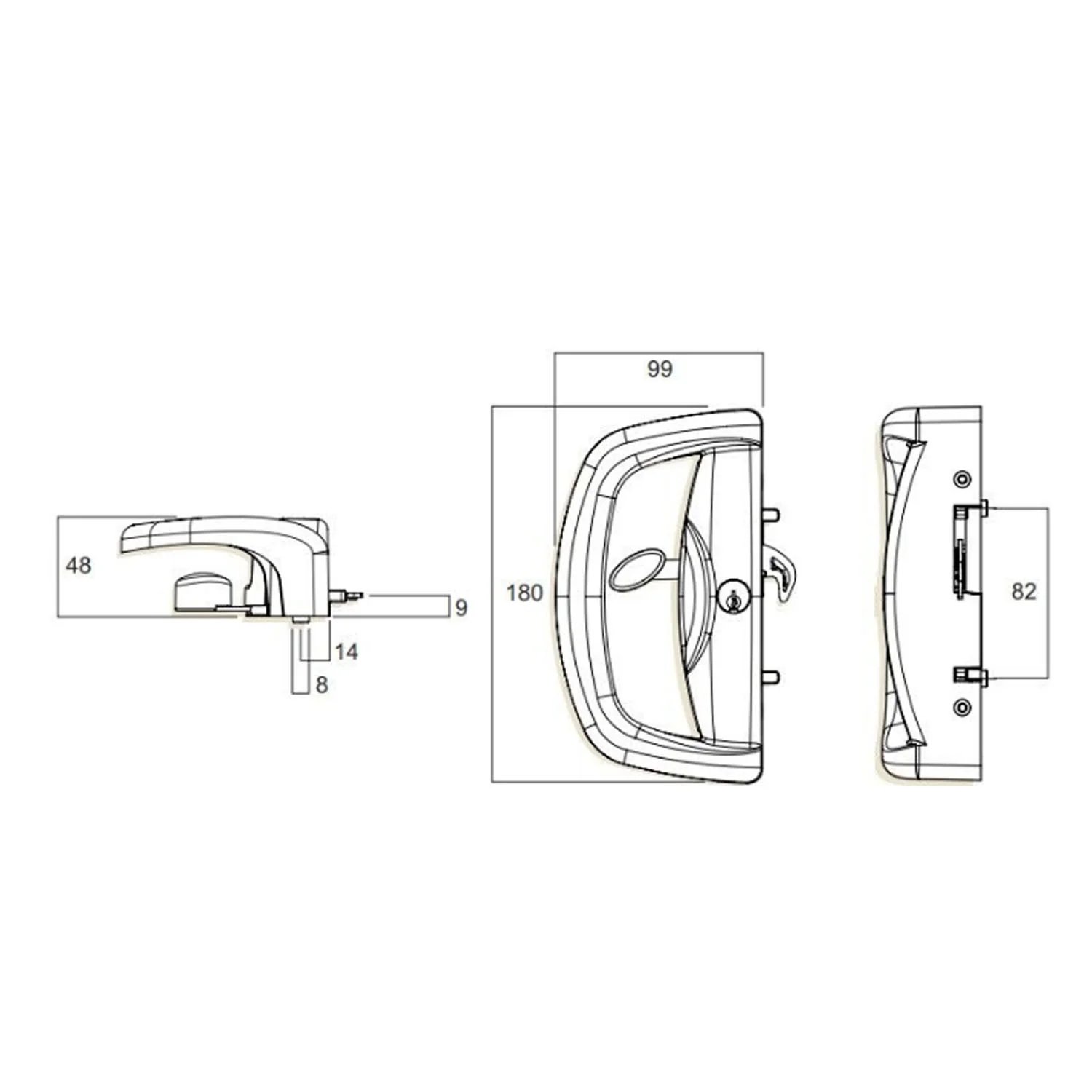 Whitco Blaxland 5 Pin Double Cylinder Sliding Door Lock White W500216 - Image 2