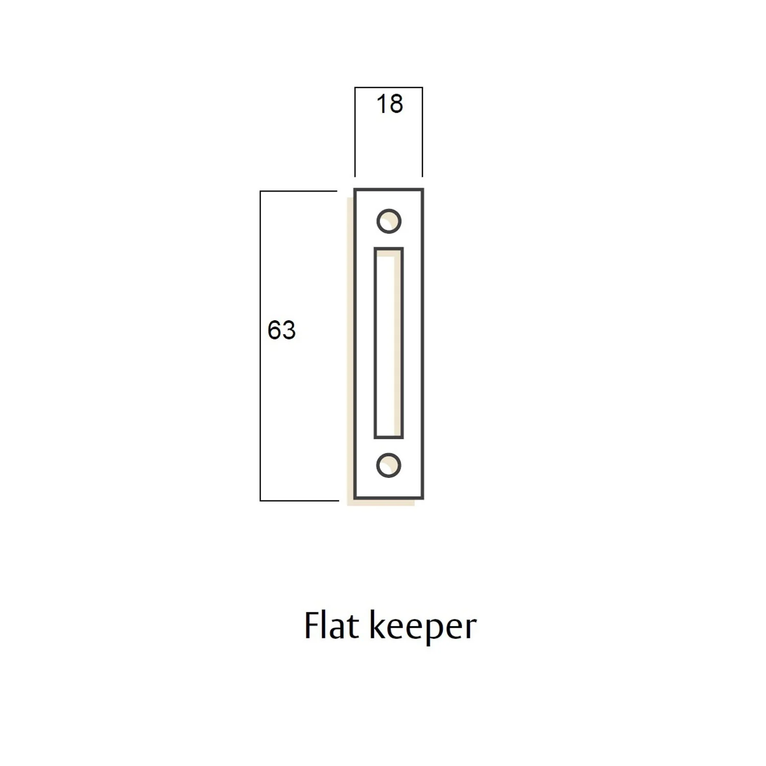 Whitco Flat Keeper Satin Stainless Steel For Series 25 Casement Fastener W229104 - Image 2