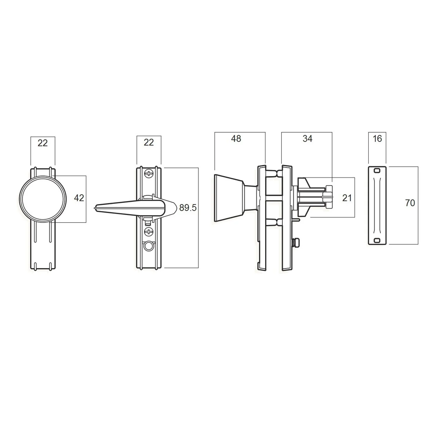 Whitco Security Screen Door Latch Black W820117 - Image 2
