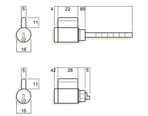 Whitco Sliding Door Lock 5 Pin External Internal Cylinder Suits Blaxland W532000 - Image 2