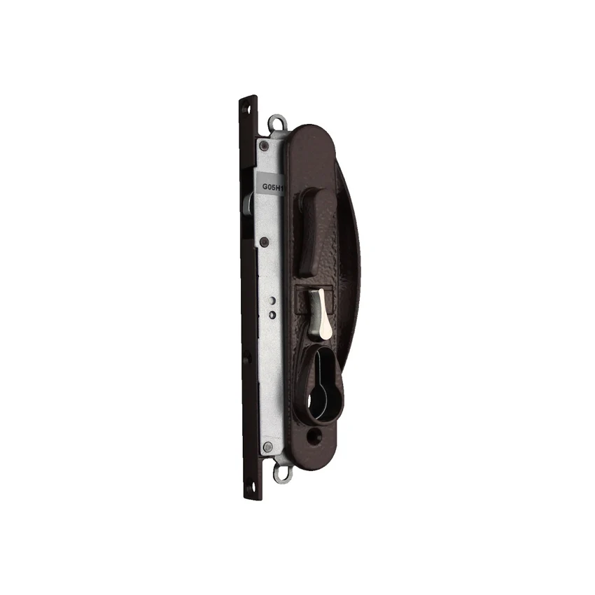 Whitco Sliding Security Screen Door Lock Leichhardt w/ C4 Cylinder Brown W865313 - Image 2