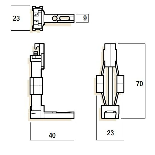 Whitco Spring Sash Window Balance Accessory Standard Foot Assembly W635100 - Image 2