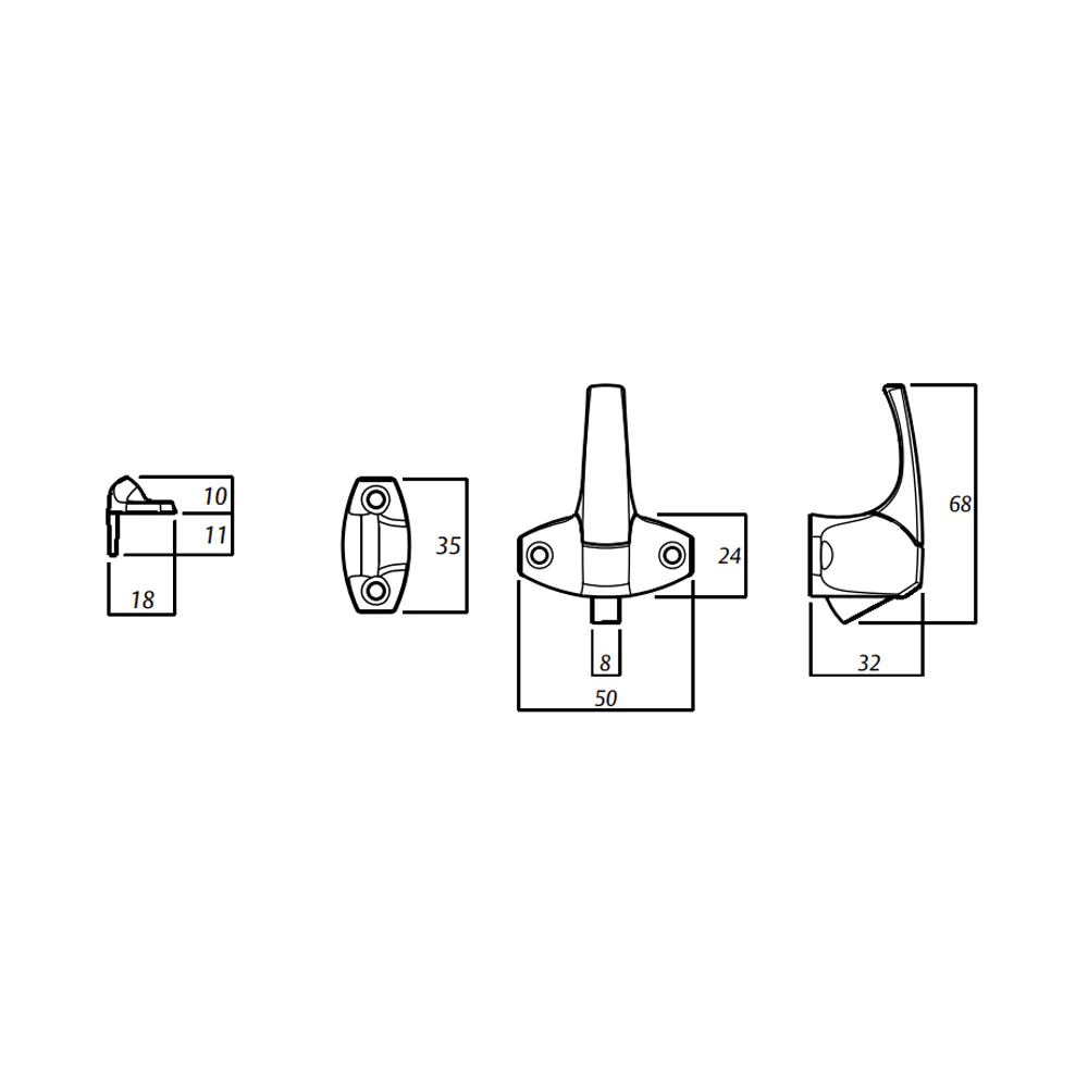 Whitco Whitmatic Window Fastener Satin Chrome W230105 - Image 3