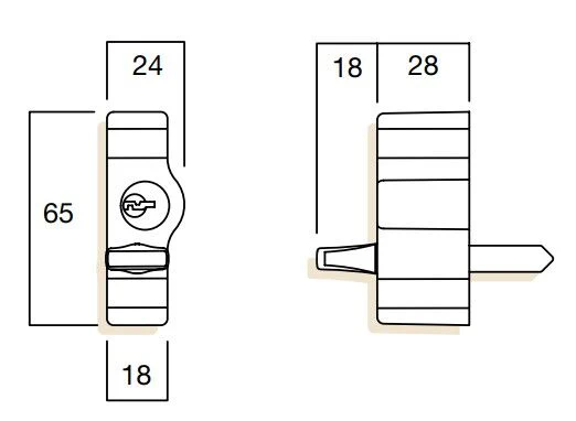 Whitco Window Lock Multi Bolt D5 Cylinder White W2205316D5 - Image 2