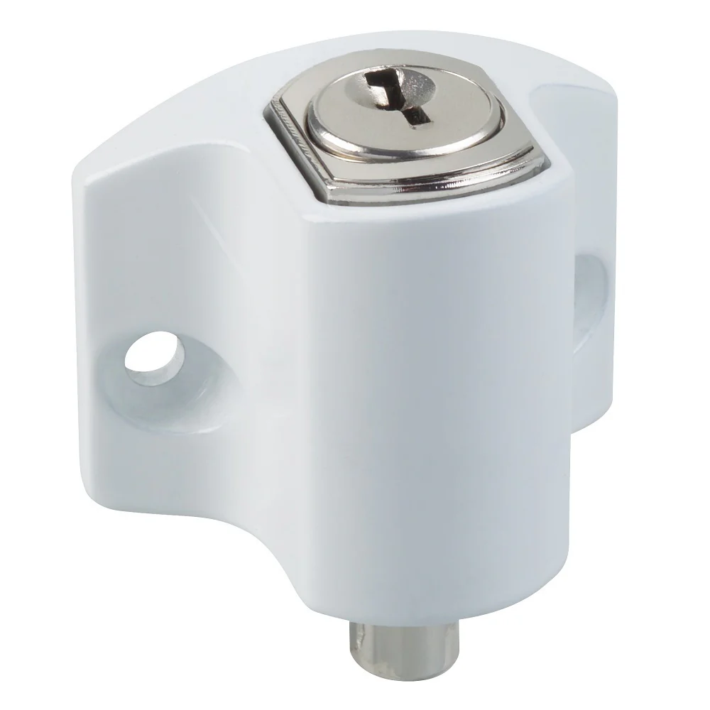 Whitco Window Lock W2208116D5 Mini Push D5 Wafer Cylinder White - Image 2