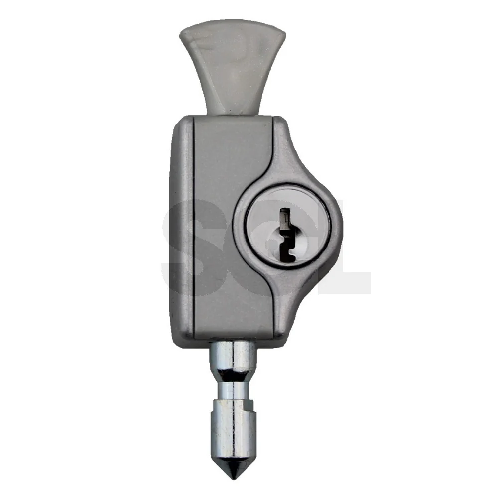 Whitco Window Lock Mini Bolt Cyl4 Keyed Alike Silver W2223011C4