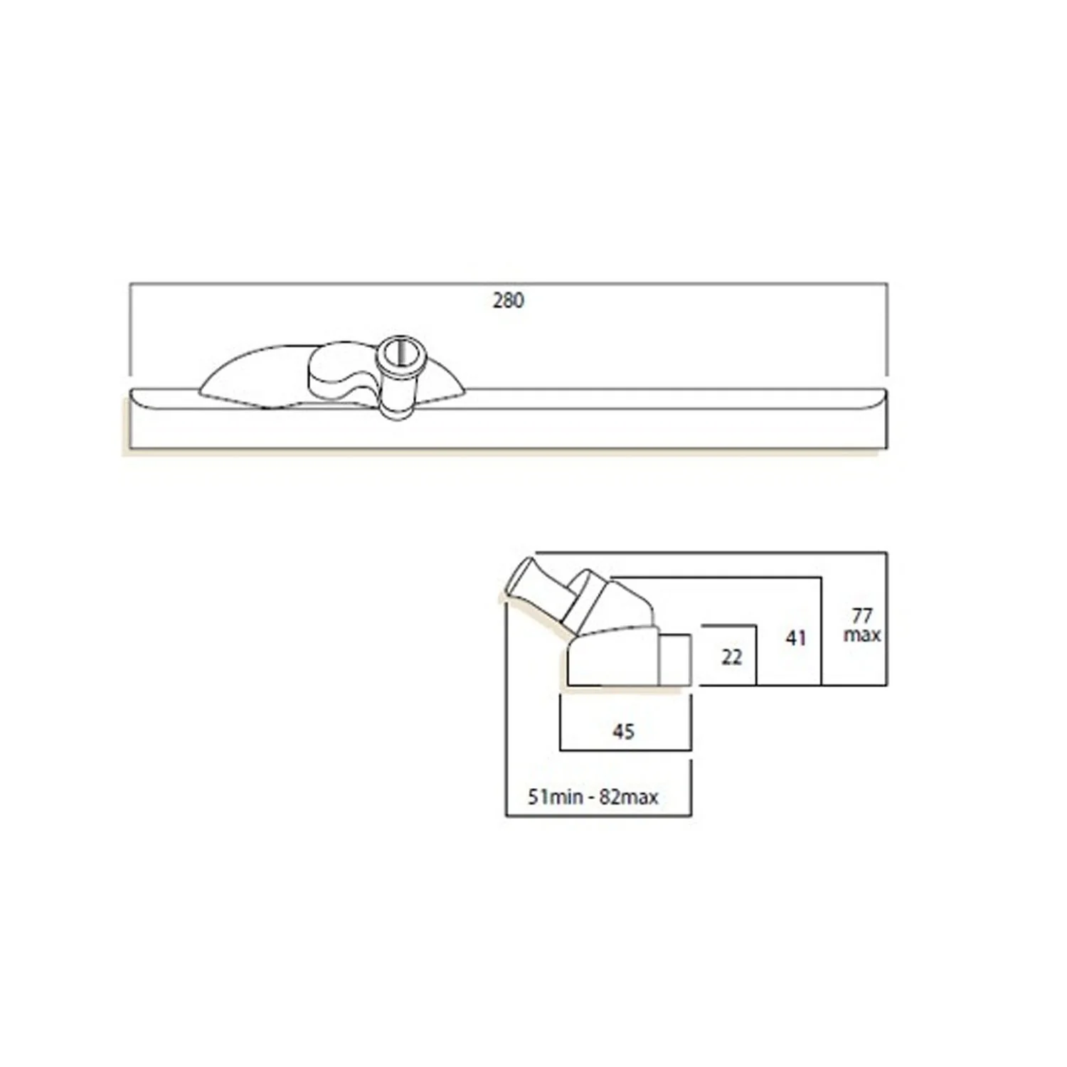 Whitco Window Winder Silver Standard Non Lockable Lock Chain MK8 W370211 - Image 2
