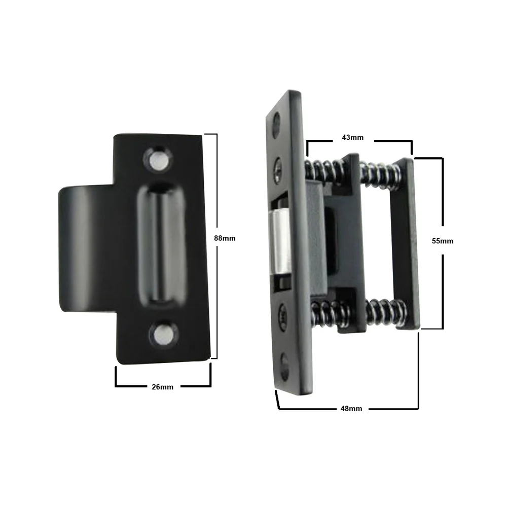 Worldwide Heavy Duty Roller Latch Matt Black HRL02MB - Image 2