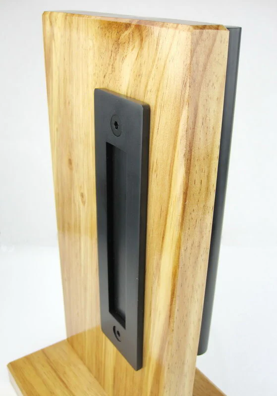 Worldwide Sliding Barn Door Handle With Flush Pull Set Matt Black BHF300MB - Image 2