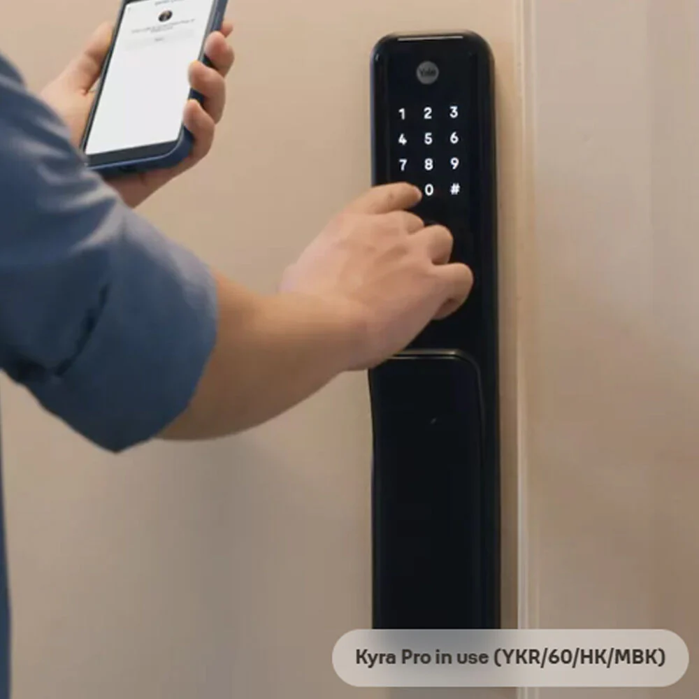 Yale Kyra Pro Door Digital Smart Lock 60mm Backset Matt Black With Yale Home Module YKR/60/HK/MBK - Image 4