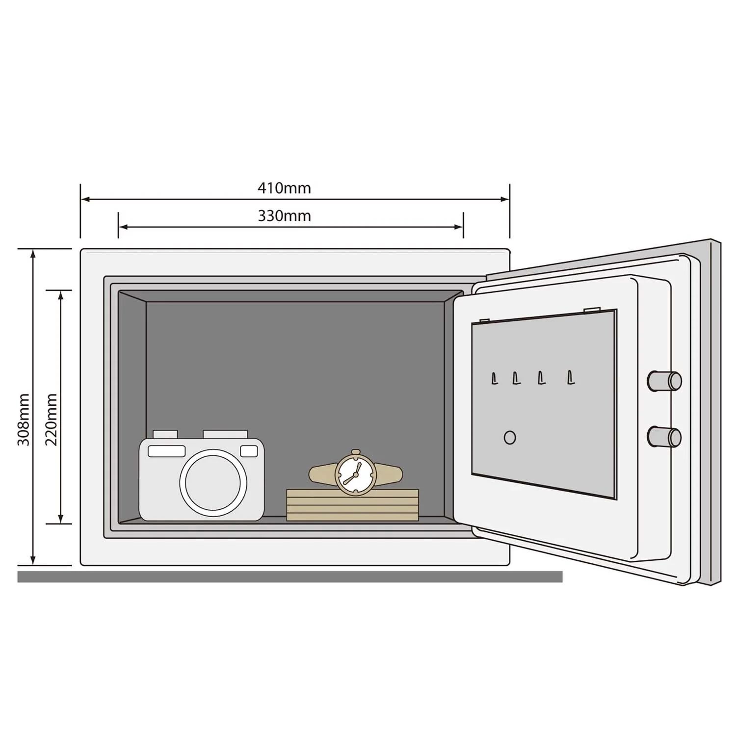 Yale Medium Document Safe Fire Resistant For Home And Office YFM/352/FG2 - Image 3