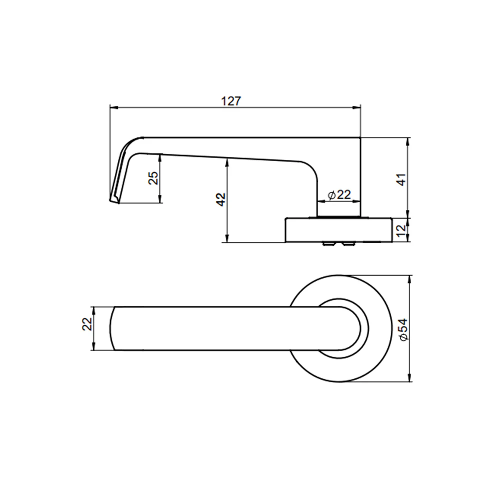Yale Simplicity S1 Door Lever Handle on Round Rose Stainless Steel YSH1/S1NLSS - Image 2