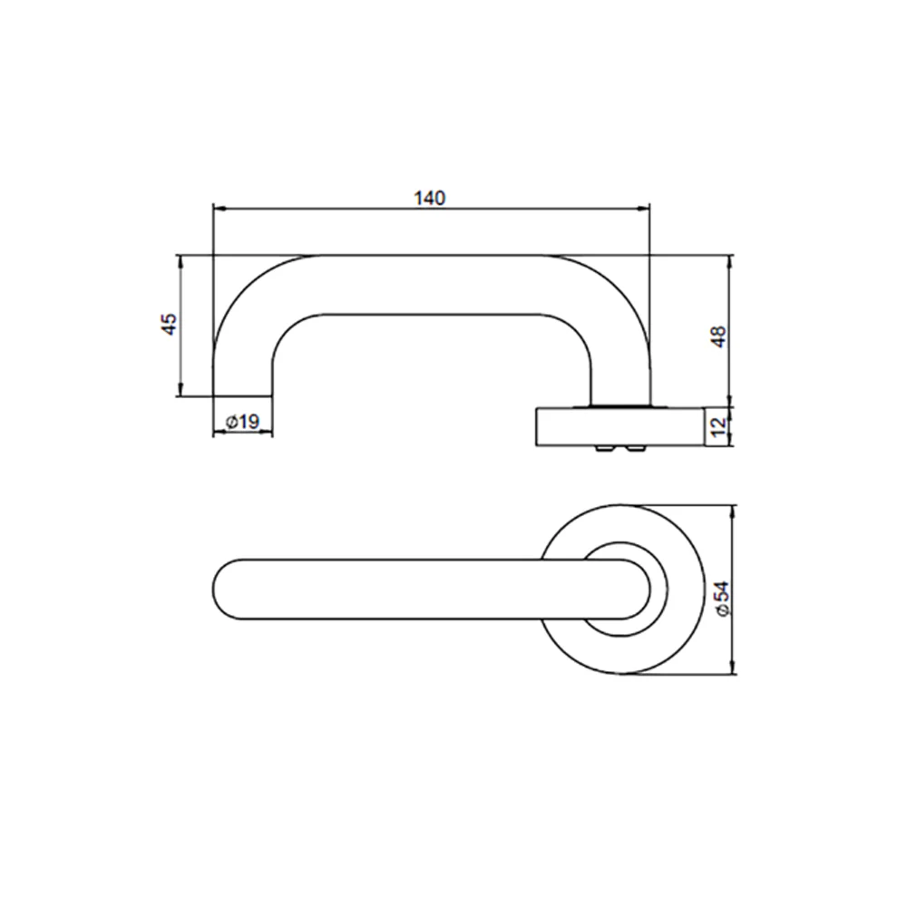Yale Simplicity S2 Door Lever Handle on Round Rose Stainless Steel YSH1/S2NLSS - Image 2