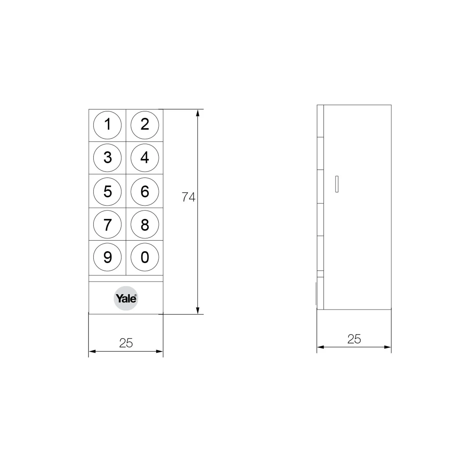 Yale Smart Keypad Surface Mounted Black 05/301000/BL - Image 2