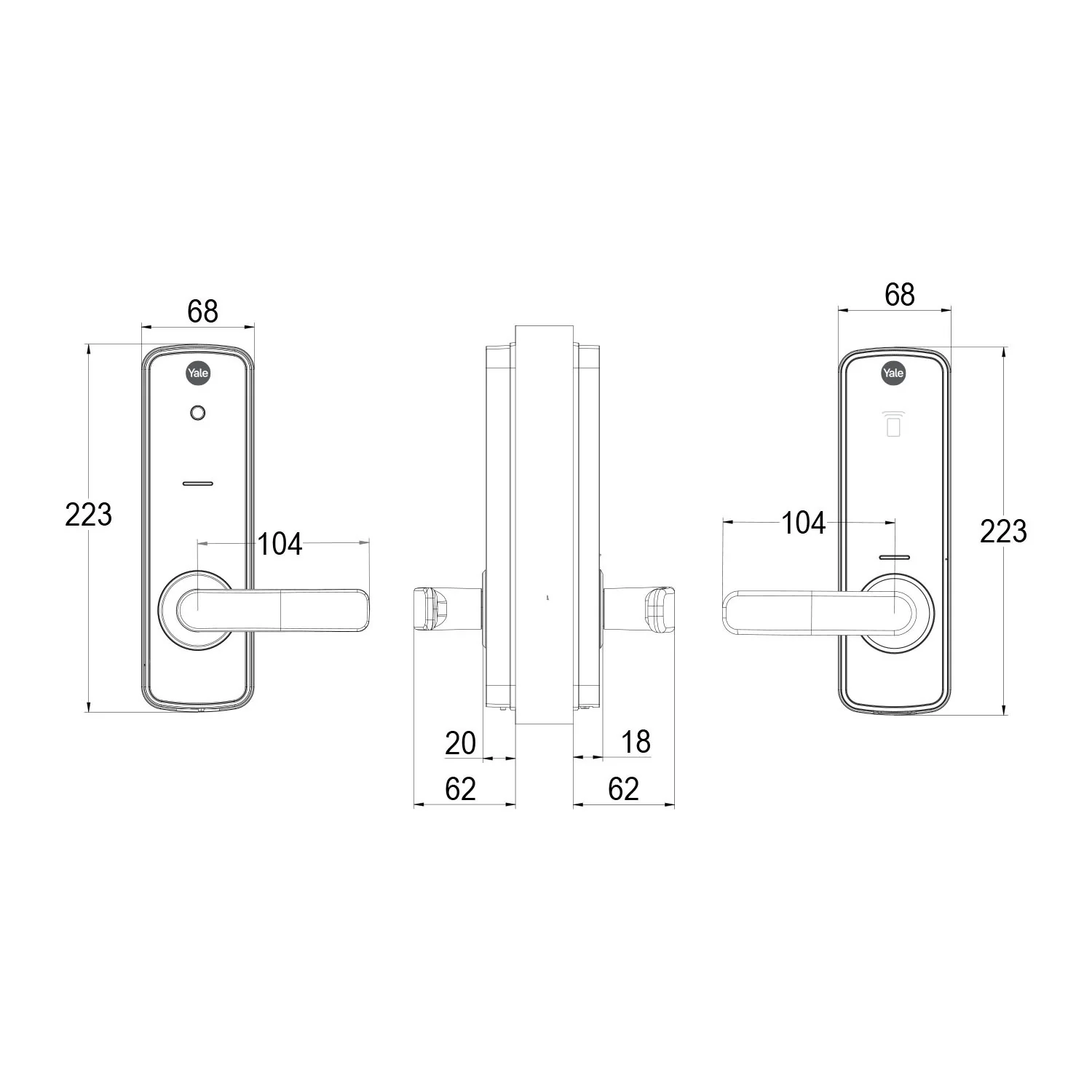 Yale Unity Entrance Smart Lock Fire Rated Silver YUR/DEL/FR/SIL - Image 2