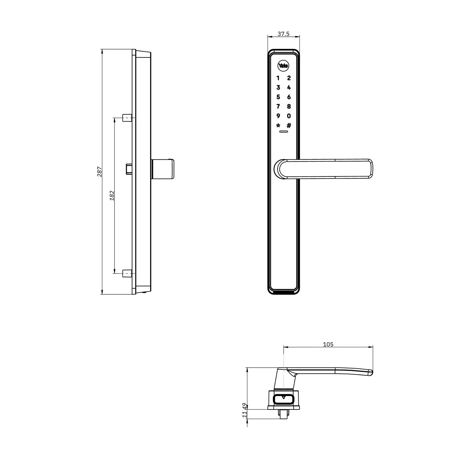 Yale Unity HD Ussl Induro Satin Stainless Steel - Available in Various Backsets - Image 10