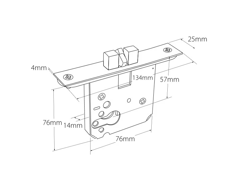 Zanda 1290 Sliding Door Euro Mortice Lock - Available In Various Finishes - Image 3