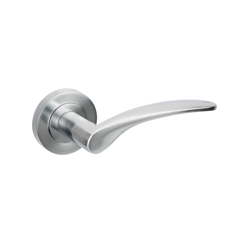 Zanda Apollo Door Handle Entrance Lever Set Satin Chrome