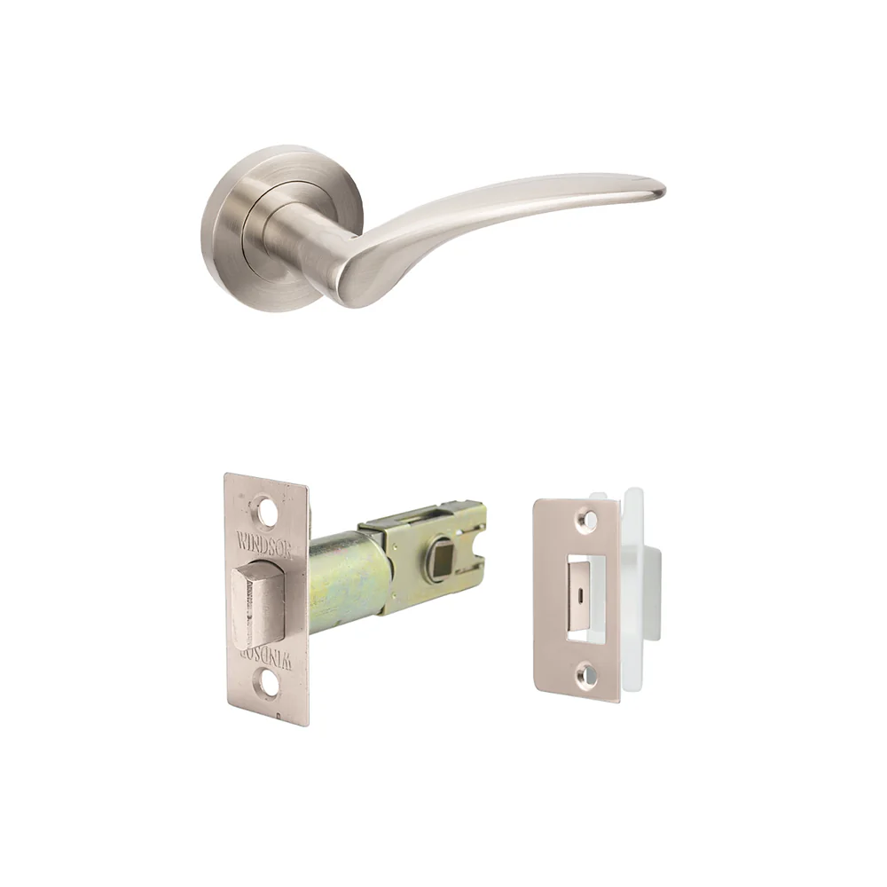 Zanda Apollo Door Handle Lever Set Brushed Nickel - Image 3