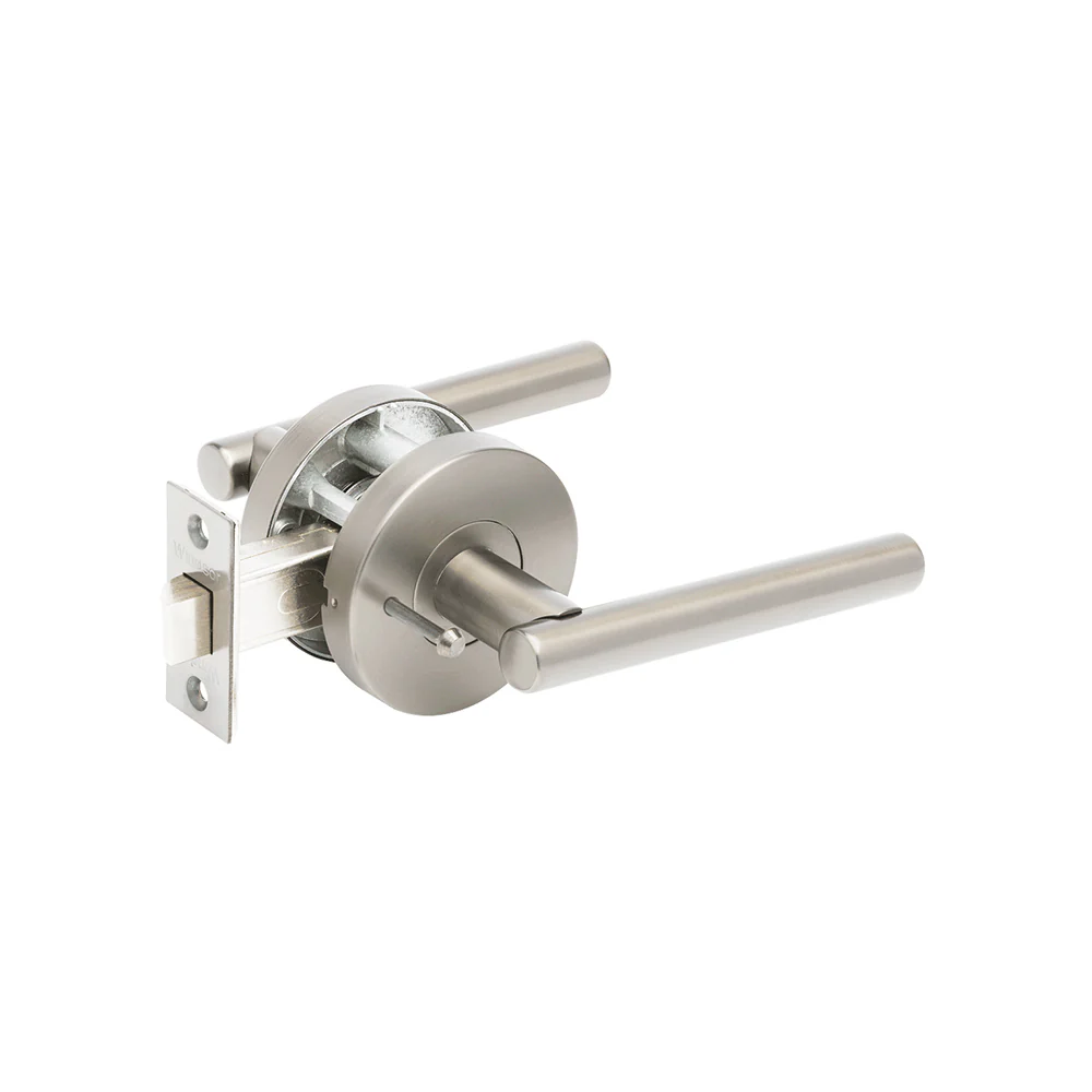 Zanda Baxter Door Lever Handle on Round Rose Privacy Set - Available in Various Finishes - Image 4