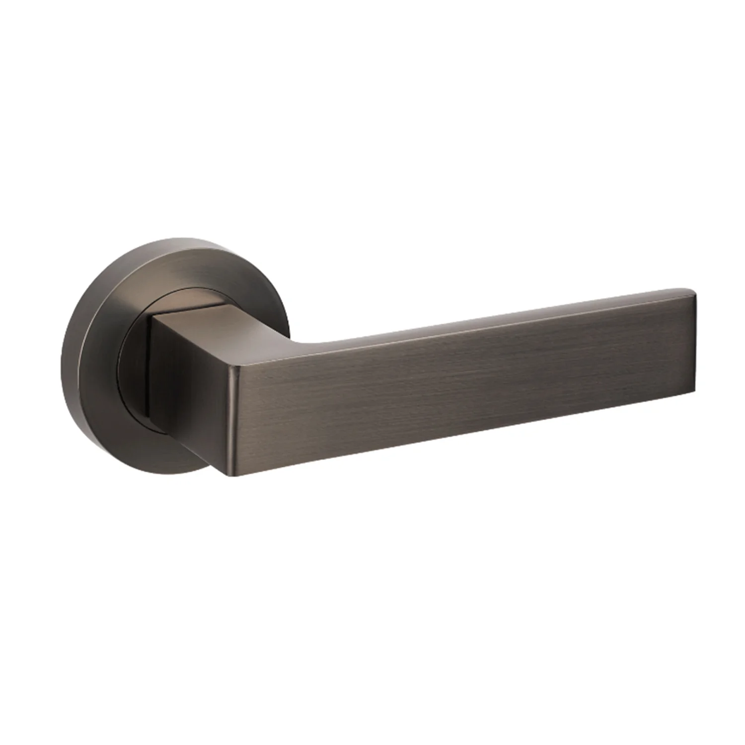Zanda Boston Door Lever Handle on Round Rose Graphite Nickel - Image 6