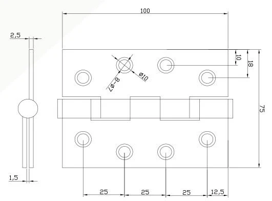 Zanda Door Butt Hinge Loose Pin - Available in Various Finishes and Sizes - Image 2