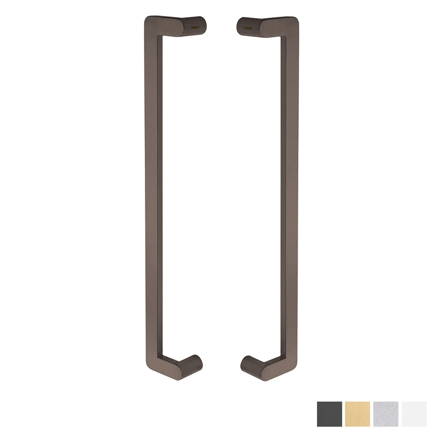 Zanda Duke Offset Pull Handle 600mm CTC Back to Back - Available in Various Finishes