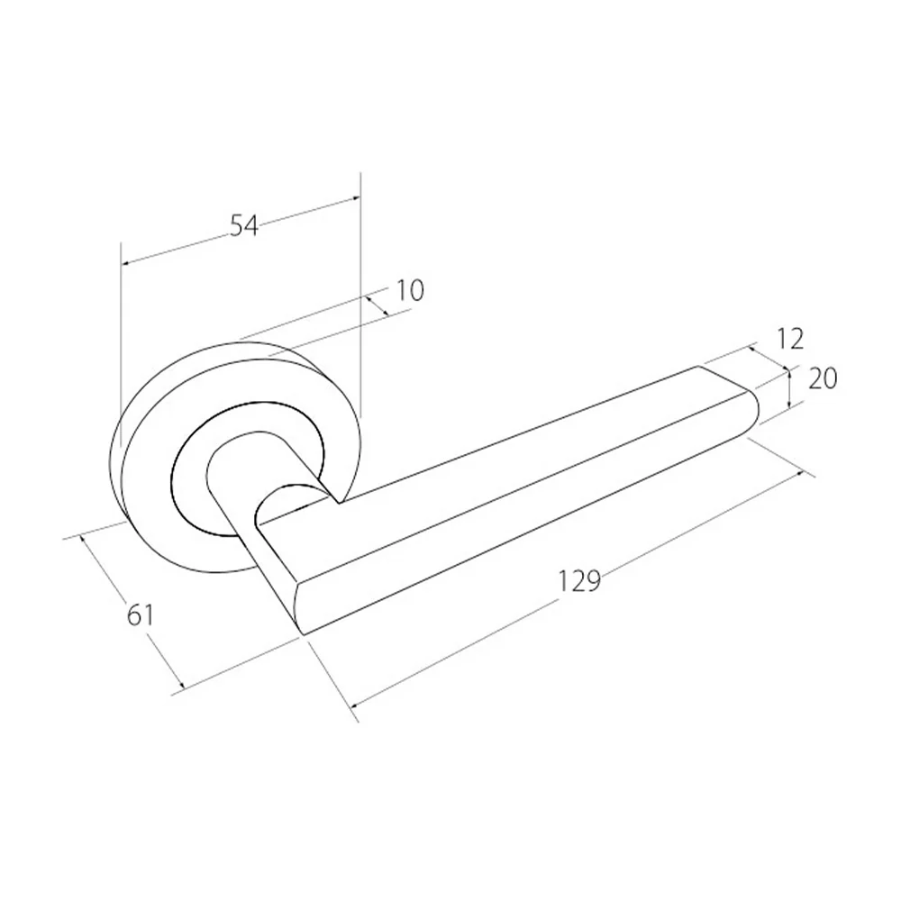 Zanda Epic Door Lever Handle on Round Rose Graphite Nickel - Image 2