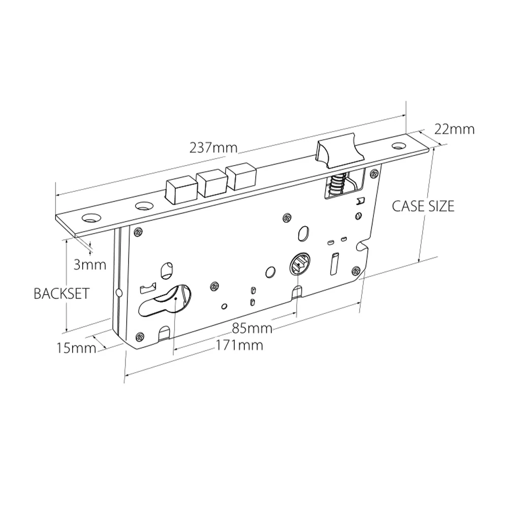 Zanda Euro Mortice Lock - Available in Various Finishes and Sizes - Image 3
