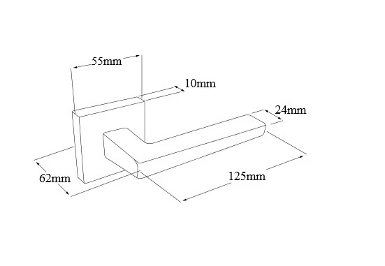 Zanda Matrix Door Lever Handle Set Brushed Nickel - Image 2