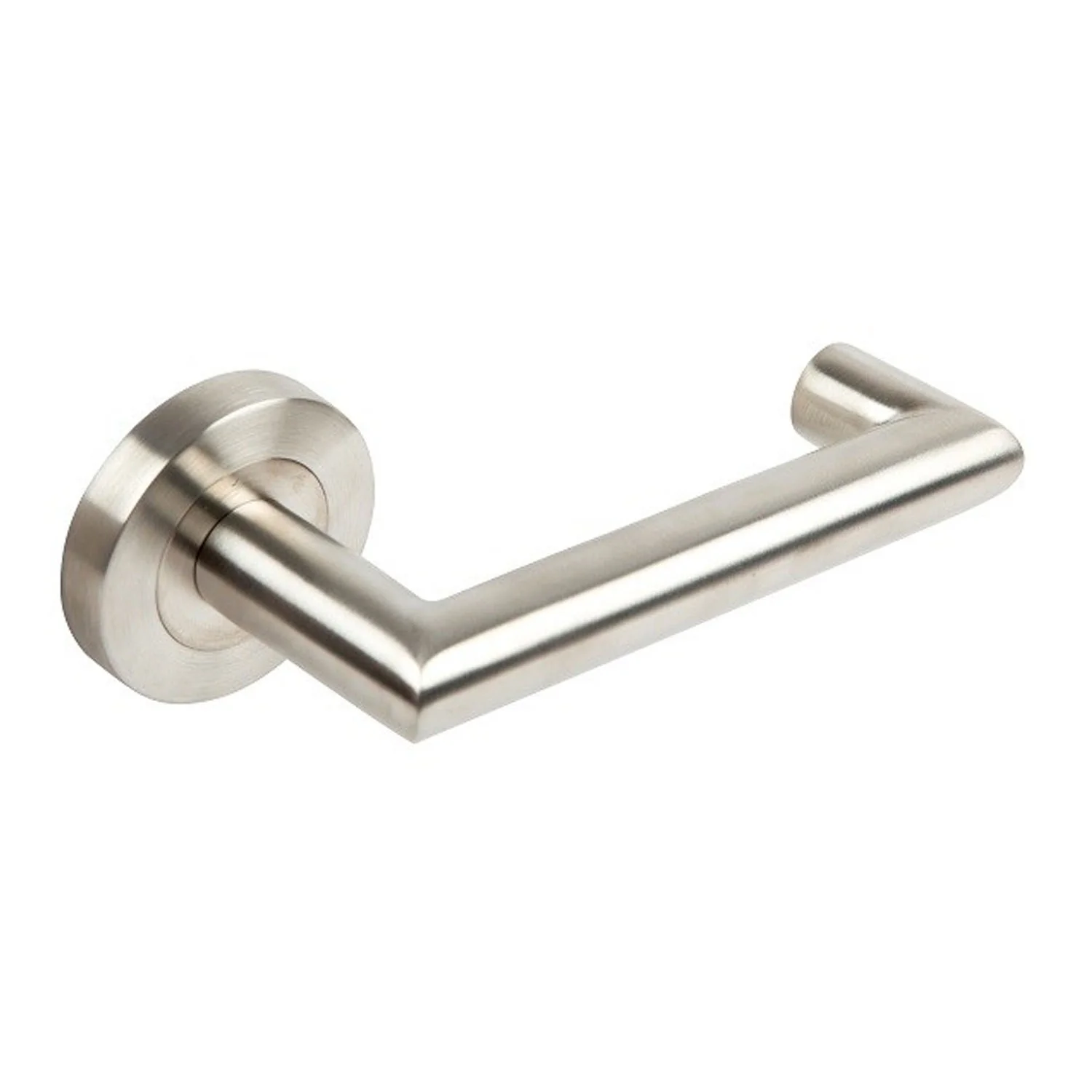 Zanda Oriana Door Lever Handle on Round Rose Disabled Compliant Lever Set Only Stainless Steel