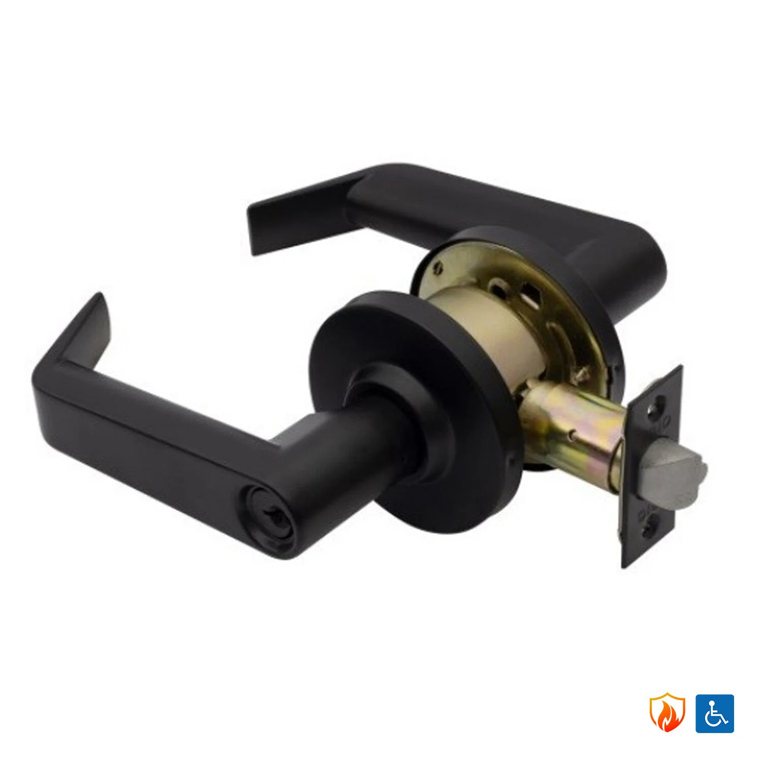 Zanda Phoenix Commercial Lever Privacy Set - Available in Matt Black and Satin Chrome - Image 2