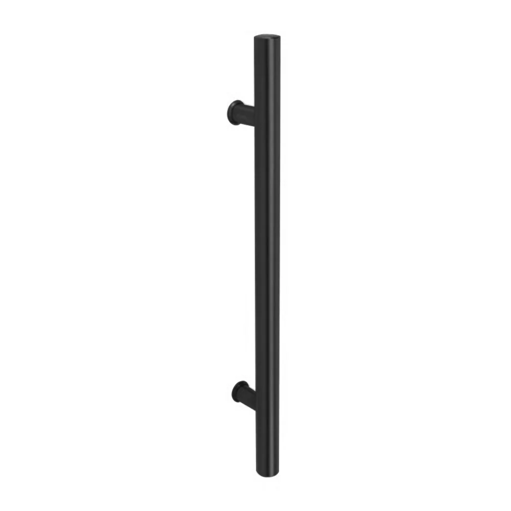 Zanda Round Door Pull Handle Back to Back 600mm Matt Black 7026.BB.BLK