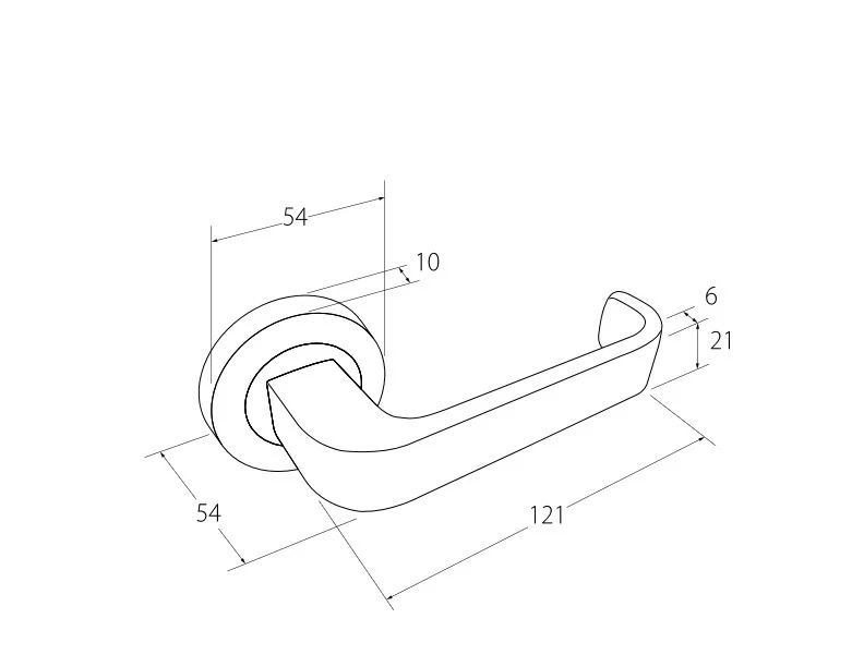 Zanda Streamline Door Handle Lever Set Brushed Nickel - Image 2