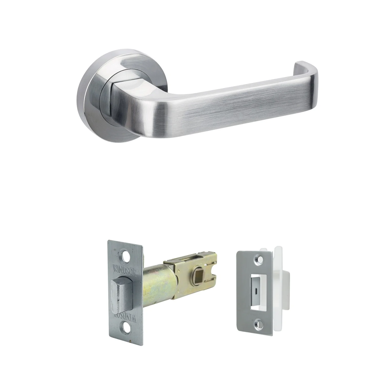 Zanda Streamline Door Handle Lever Set Satin Chrome - Image 3