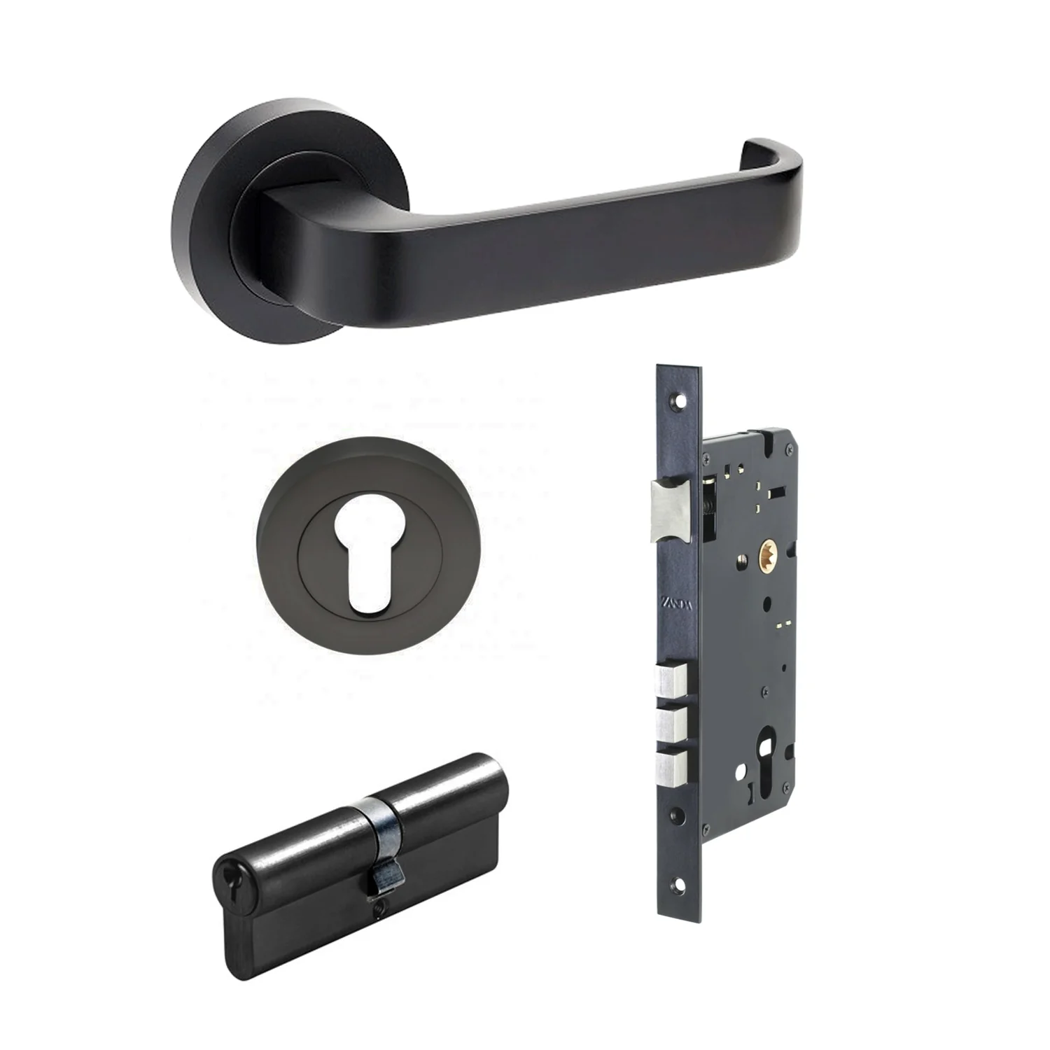 Zanda Streamline Door Lever Handle on Round Rose - Available in Various Functions - Image 7