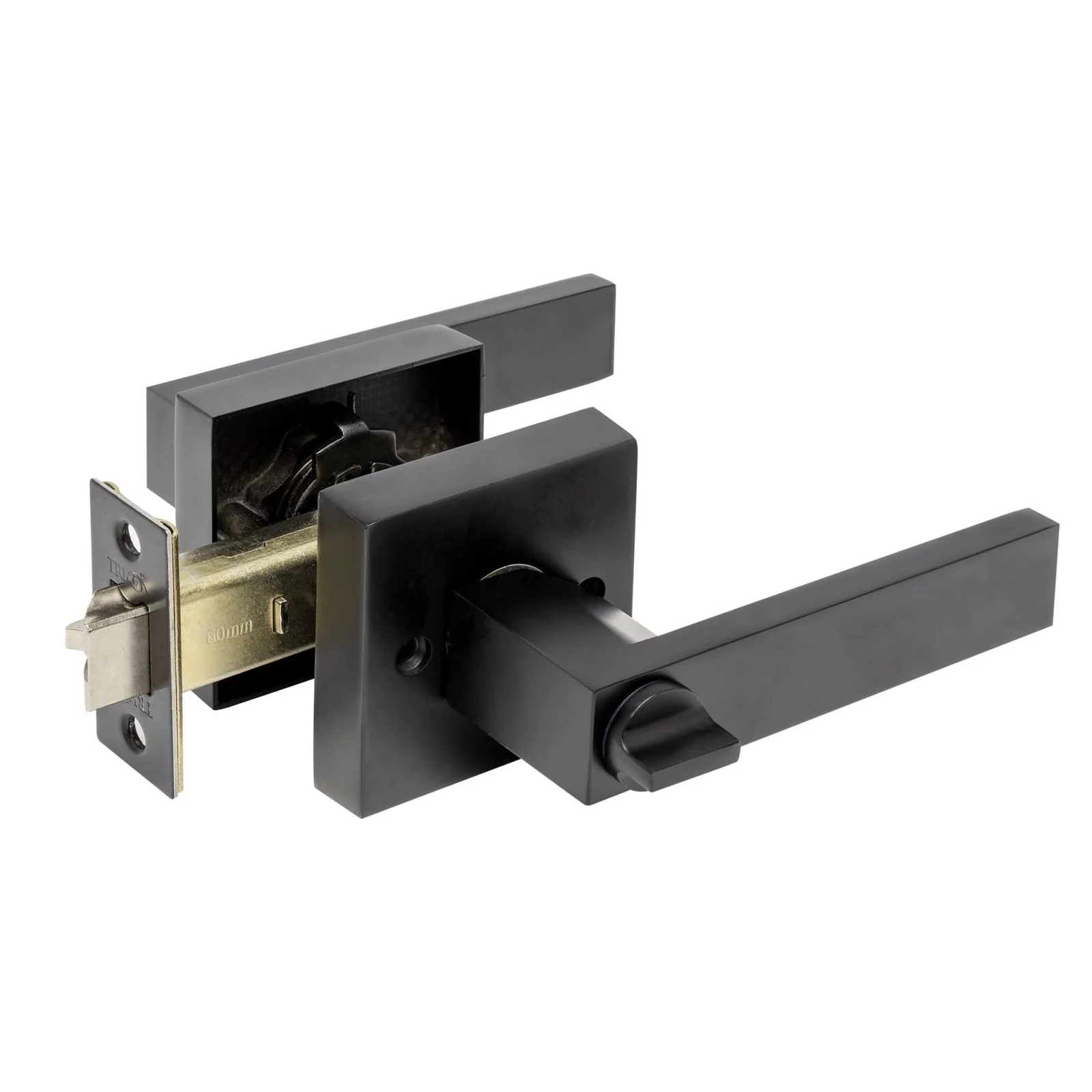 Zanda Trident Door Handle Lever on Square Rose - Available in Various Function and Finishes - Image 10