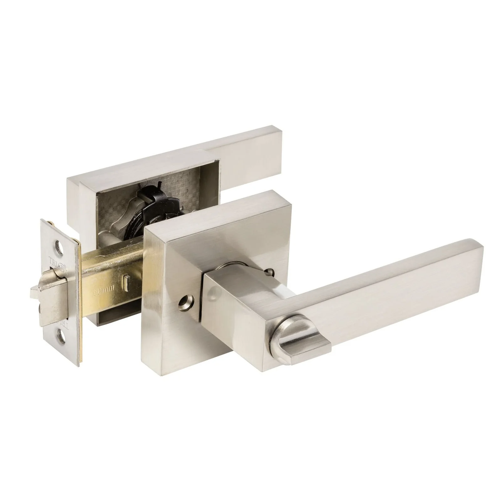 Zanda Trident Door Handle Lever on Square Rose - Available in Various Function and Finishes - Image 4