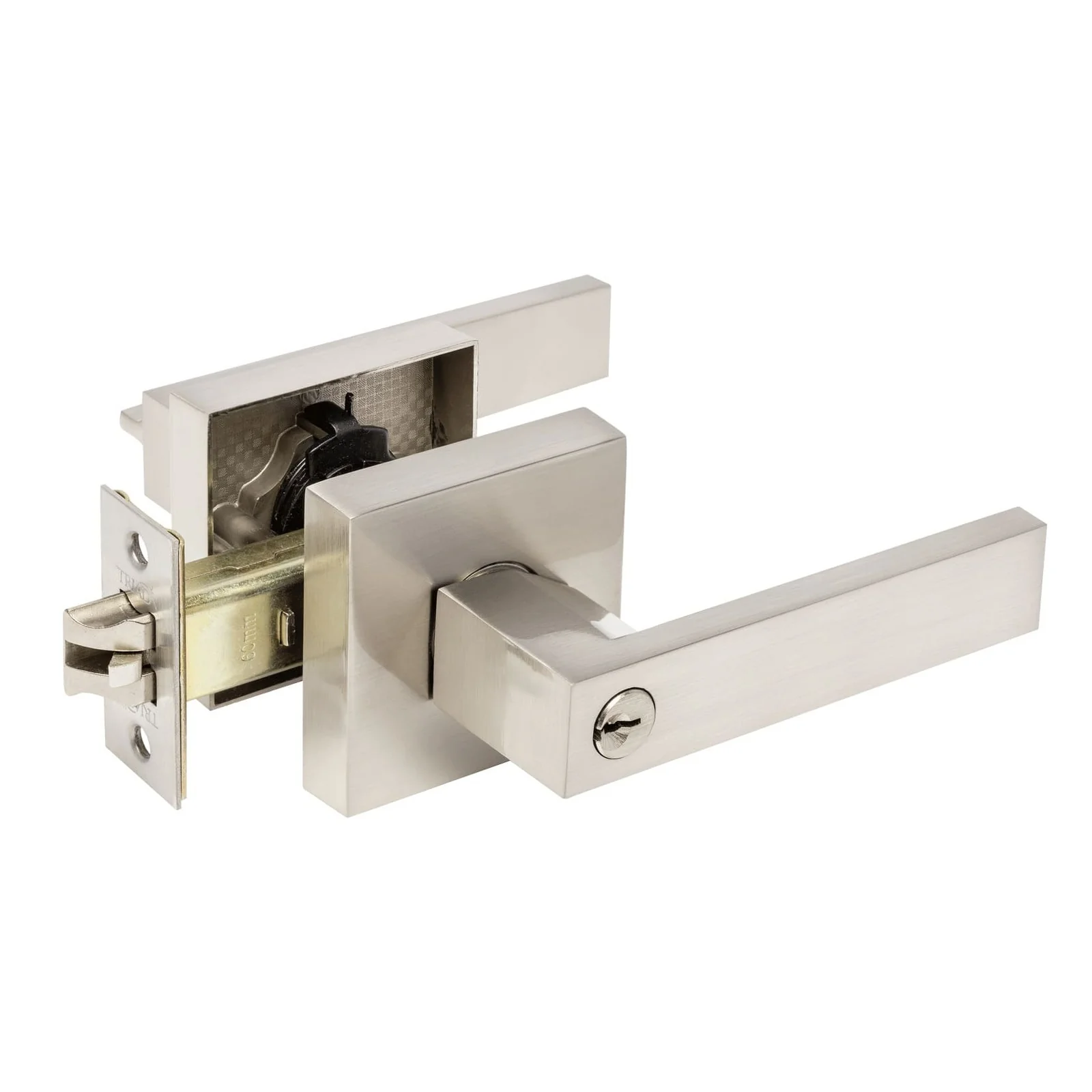 Zanda Trident Door Handle Lever on Square Rose - Available in Various Function and Finishes - Image 6