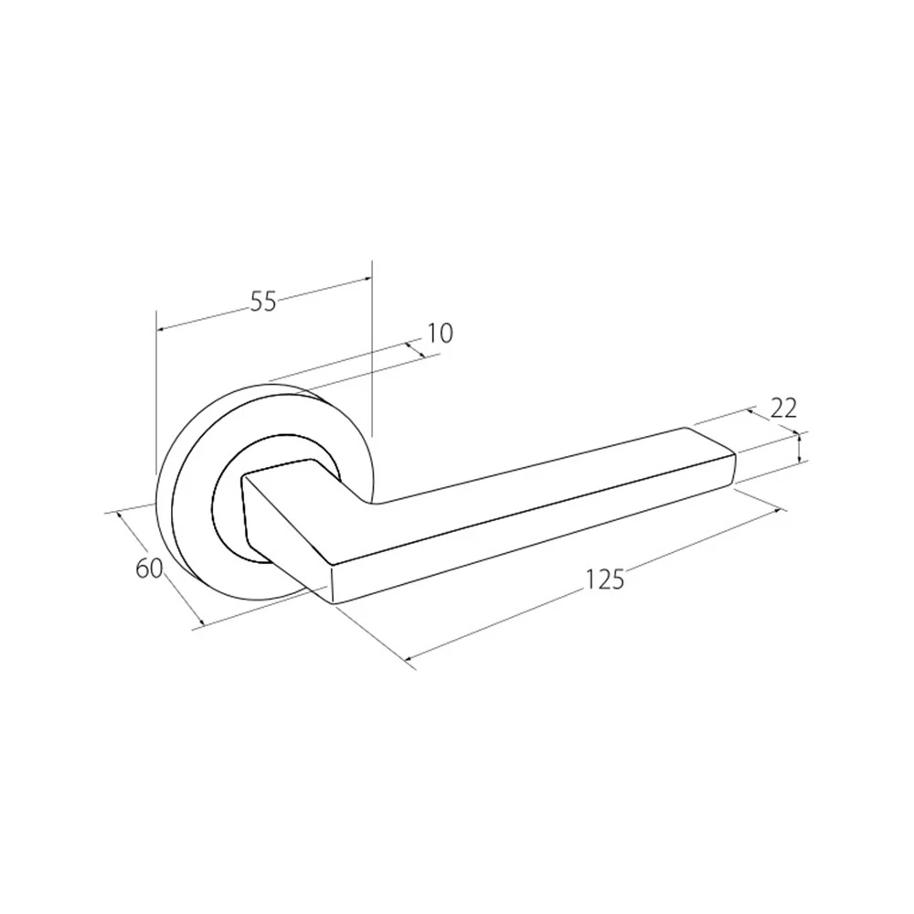 Zanda Vector Door Handle Lever on Round Rose Matt Black - Image 2