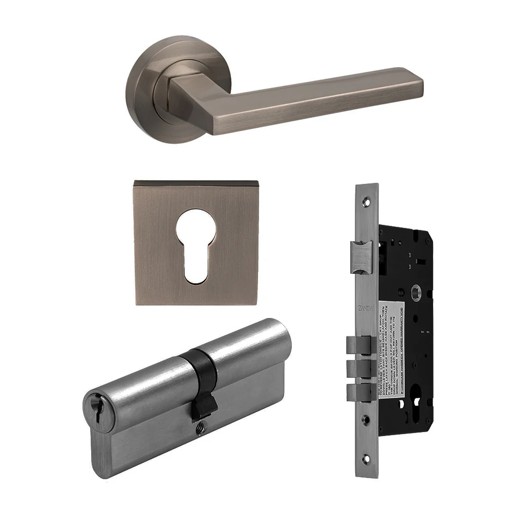 Zanda Vector Door Lever Handle Graphite Nickel - Available in Various Functions - Image 6